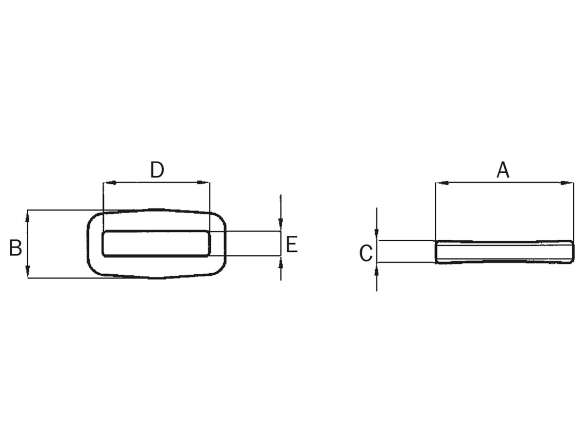 2 Bar Plastic Loops Linedrawing