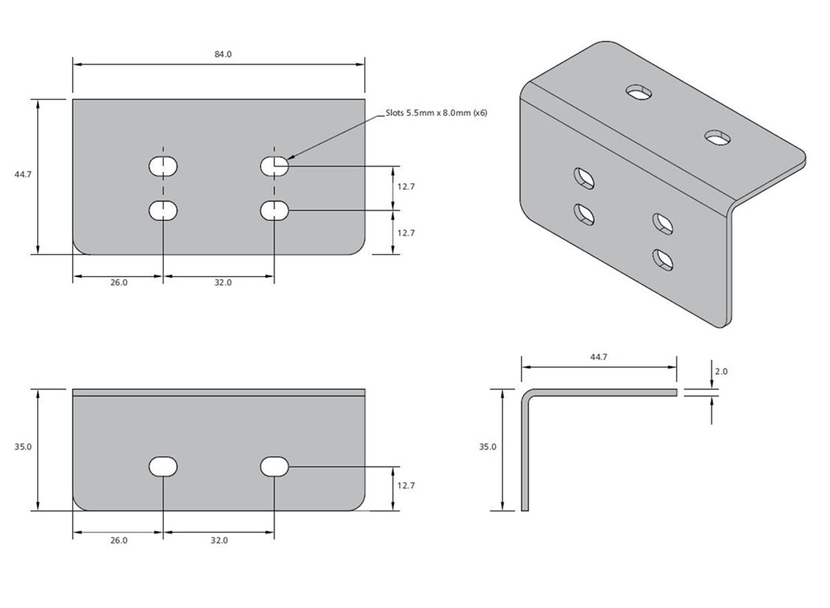 Accuride DS63610 Stainless Steel Brackets 