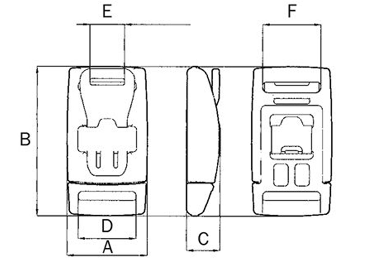 Gurtband-Schnellverschlüsse zum Ziehen für taktische Ausrüstung dimension guide