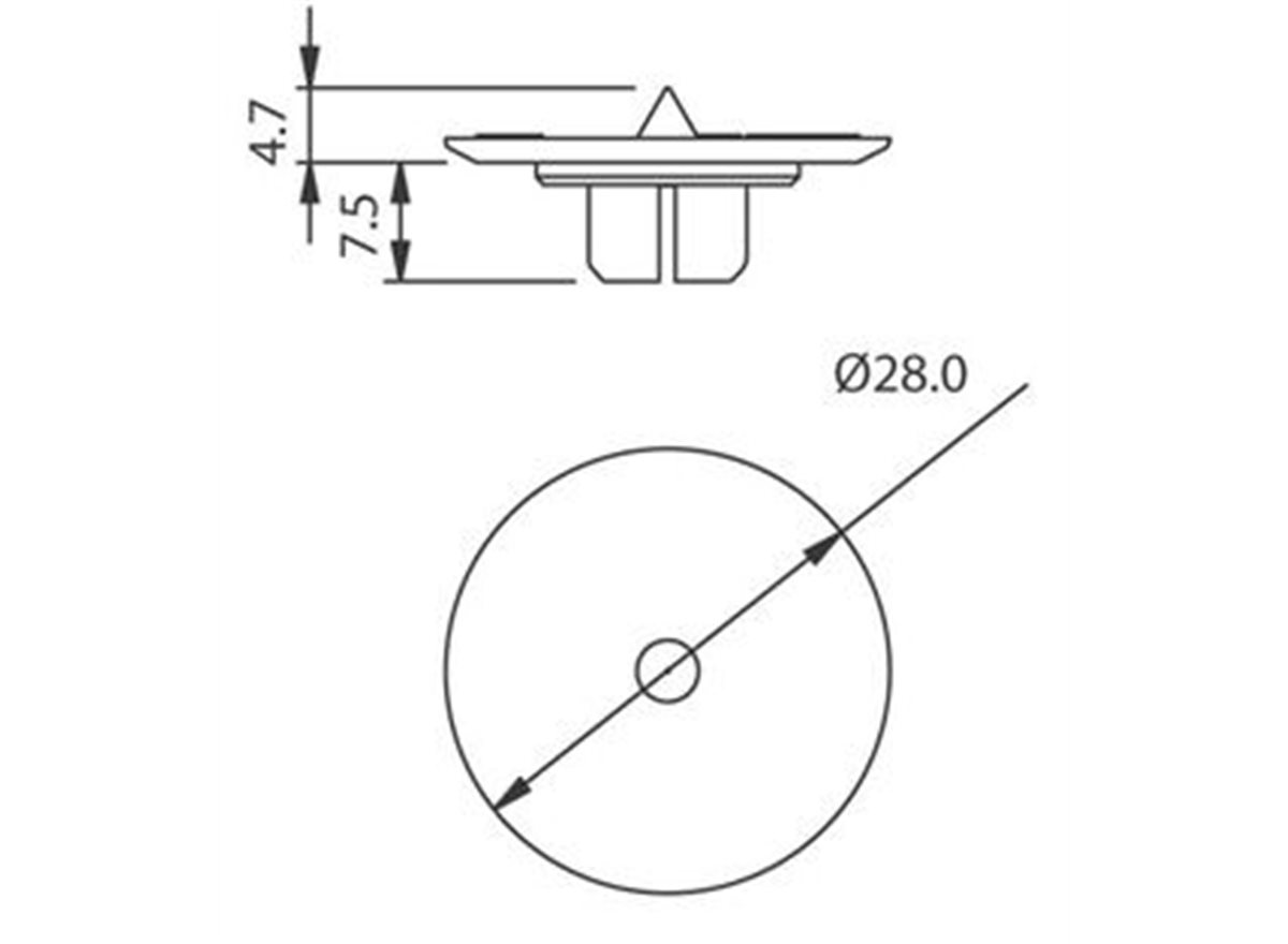Low Profile - Zentrierhilfe - CP-08ST dimension guide