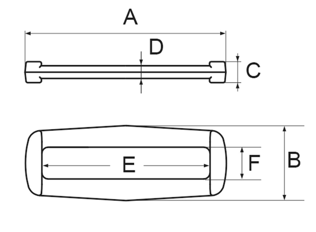 Ovalringe 50 mm - Schlaufen für taktische Ausrüstung dimension guide