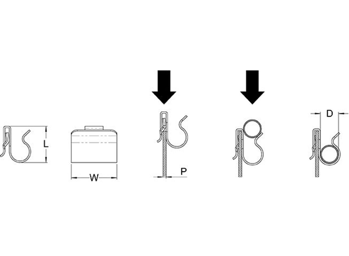 Removable cable edge clips dimensional linedrawing guide