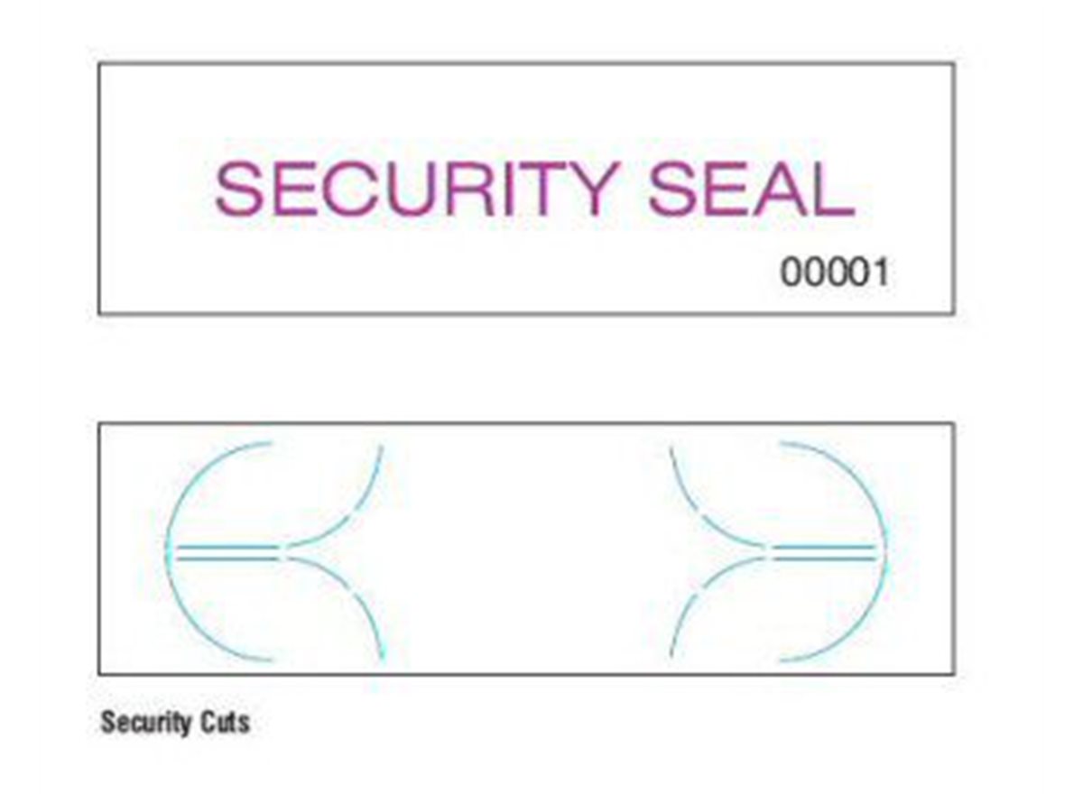 Security Labels | UV Covert | MVR  dimension guide