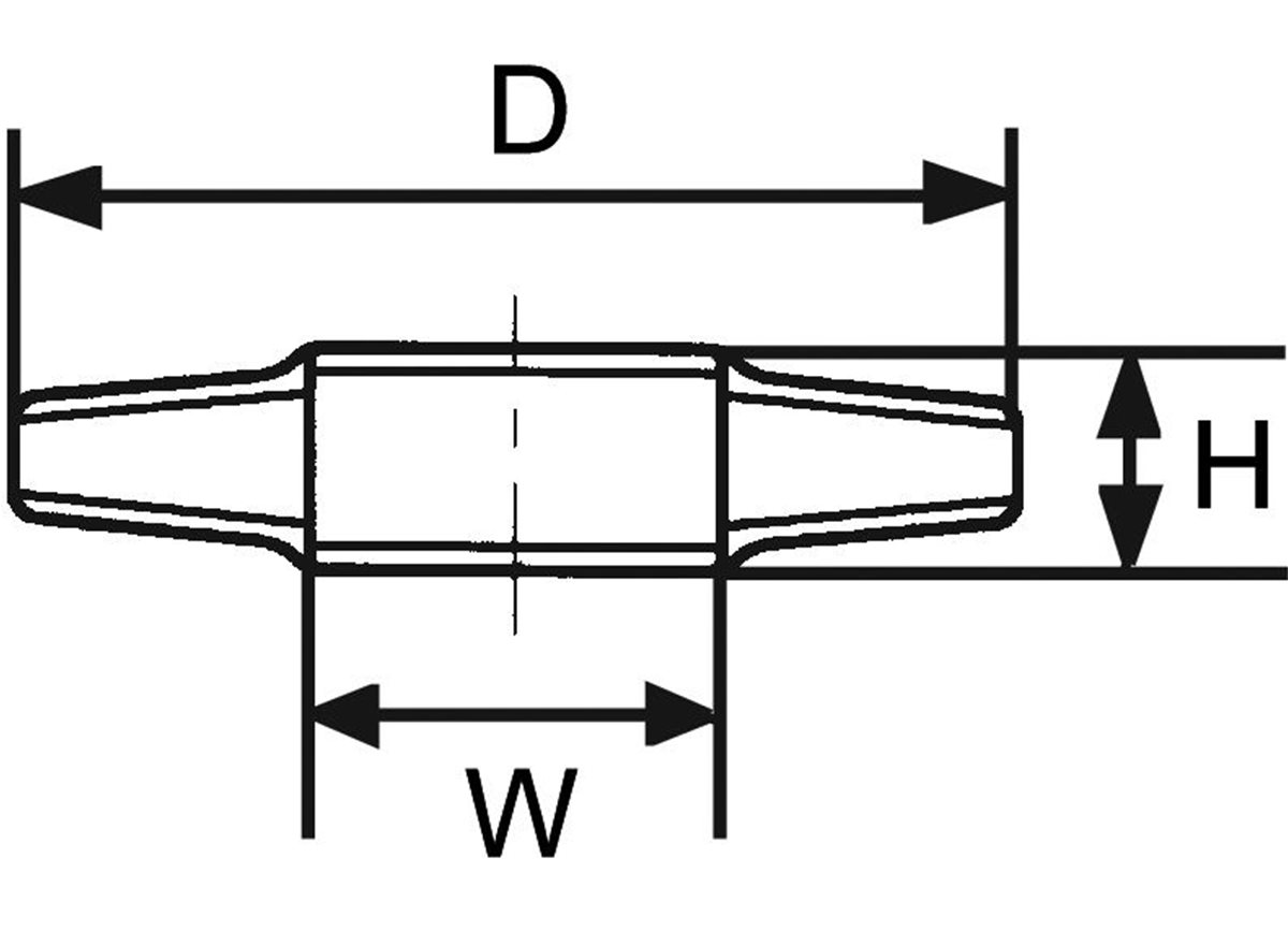 Self Assembly Wing Knobs dimension guide