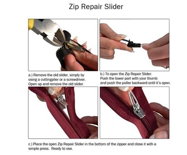 10A ZlideOn Zip Repair | Broken Zipper Replacement slide 2