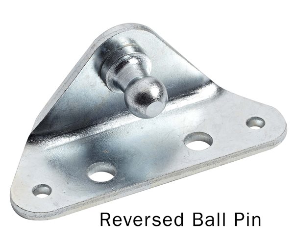 90 Degree Gas Spring - Reversed Ball Pin Bracket