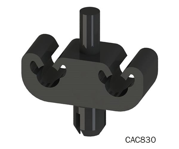 CAC830 - Drive Rivet Pipe Clips - Double 