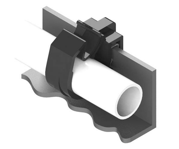 Kunststoffkabelhalter für Kanten mit Metalleinsatz slide 2