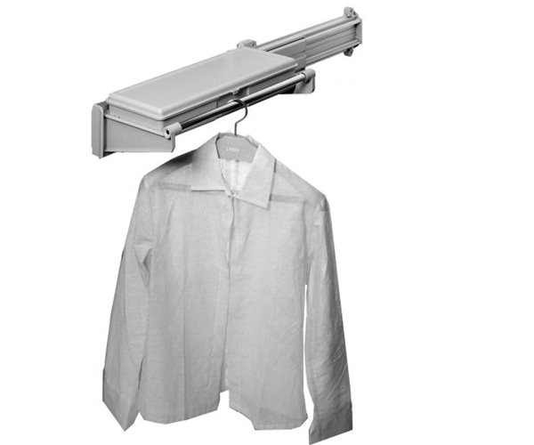 Pull-Out Jacket Holder Rail with Storage Box slide 1