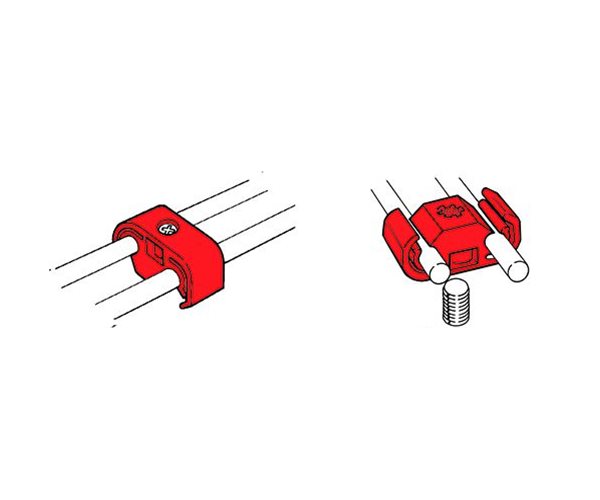 Weld Stud Cable Clips | Double slide 3
